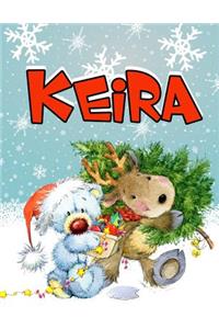Keira: Personalized Book with Name, Journal, Notebook, Diary, 105 Lined Pages, 8 1/2 X 11