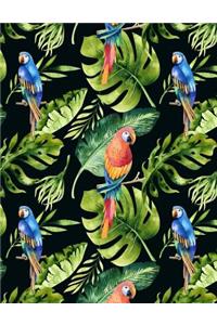 My Big Fat Bullet Journal for Bird Lovers Tropical Parrots Pattern 2