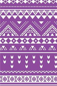 Aztec Design Notebook: Lilac: Notebook 6 X 9: Notebook 250 Pages