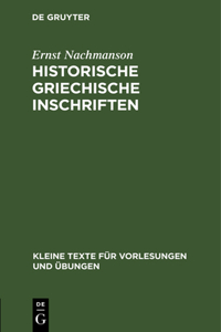 Historische Griechische Inschriften