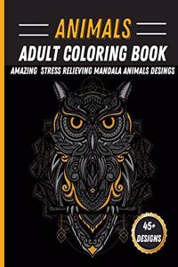 Animals Adult Coloring Book