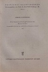 Die Gemeinschaftspflichten Des Naturrechts