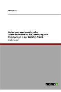 Bedeutung psychoanalytischer Theorieelemente für die Gestaltung von Beziehungen in der Sozialen Arbeit
