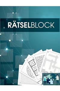 Rätselbuch und Rätselblock für Erwachsene und Senioren - Sudoku, Kreuzworträtsel, Logikrätsel, Wortsuch-Rätsel und viele mehr - Rätsel im Großdruck - Für Erwachsene und Rentner geeignet