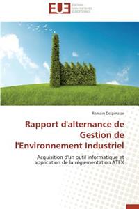 Rapport d'Alternance de Gestion de l'Environnement Industriel