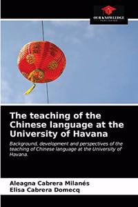 teaching of the Chinese language at the University of Havana