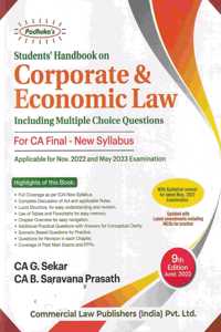Padhuka's Students' Handbook on Corporate & Economic Law Including MCQs for CA Final - (New Syllabus) - 9/edition, 2022