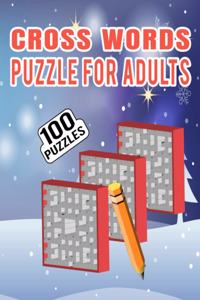 Cross Words Puzzle For Adults - 100 Puzzles