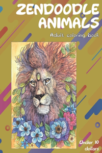 Adult Coloring Book Zendoodle Animals - Under 10 Dollars
