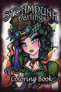 Steampunk Darlings Coloring Book