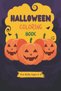 Halloween Coloring Book For Kids Ages 4-8
