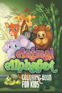 Animal alphabet coloring book for kids