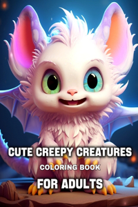 Cute Creepy Creatures Coloring Book For Adults