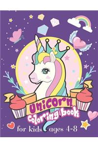 Unicorn Coloring Book for Kids Ages 4-8