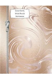 Gold Swirl Wide Ruled Notebook