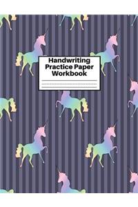 Handwriting Practice Paper Workbook