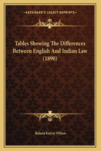 Tables Showing The Differences Between English And Indian Law (1890)