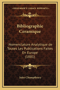 Bibliographie Ceramique