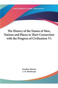 The History of the Names of Men, Nations and Places in Their Connection with the Progress of Civilization V1