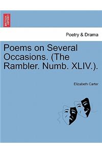 Poems on Several Occasions. (the Rambler. Numb. XLIV.).