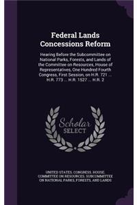Federal Lands Concessions Reform