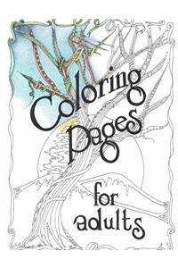 Adult Coloring Book: Trees