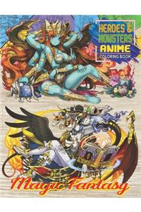 Magic Fantasy Anime Coloring Book