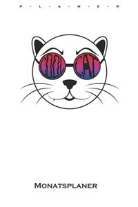 Cool Cat mit Sonnenbrille Monatsplaner