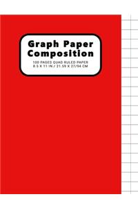 Graph Paper Composition Notebook: Grid Paper Notebook, Quad Ruled, 100 Sheets, 1/2 Inch Squares, Grid Paper 0.50", 2 Squares Per Inch, Perfect Binding 8.5" x 11" School Journal For M