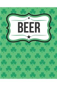 Green Shamrock Irish Beer Journal