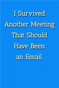 I Survived Another Meeting That Should Have Been an Email. Notebook
