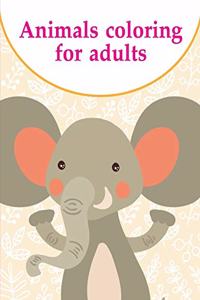 Animals coloring for adults