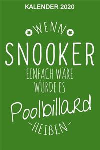 2020 Kalender Snooker