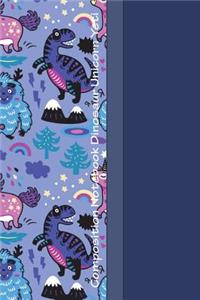 Composition Notebook Dinosaur Unicorn Yeti