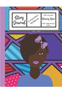 Story Journal Composition Notebook Half Unruled Drawing Space Half Wide Ruled Lined