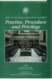 New South Wales Legislative Assembly: Practice, Procedure and Privilege