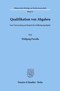 Qualifikation Von Abgaben