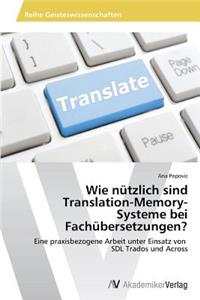 Wie nützlich sind Translation-Memory- Systeme bei Fachübersetzungen?