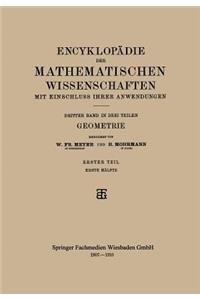 Encyklopädie Der Mathematischen Wissenschaften Mit Einschluss Ihrer Anwendungen