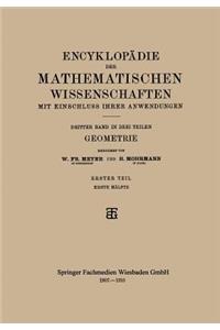 Encyklopädie Der Mathematischen Wissenschaften Mit Einschluss Ihrer Anwendungen