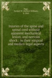 Injuries of the spine and spinal cord without apparent mechanical lesion, and nervous shock