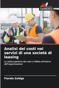 Analisi dei costi nei servizi di una società di leasing