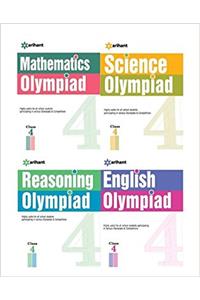 Olympiad Books Practice Sets Reasoning,Mathematics,Science,English  Class 4th