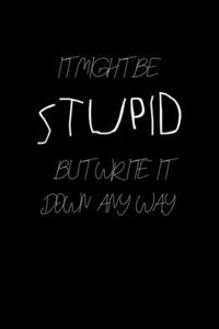 it might be stupid