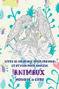 Livre de coloriage pour crayons et stylos pour adultes - Moins de 10 euro - Animaux
