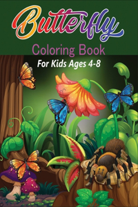 Butterfly Coloring Book for Kids Ages 4-8