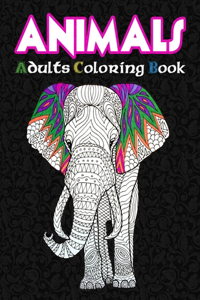 Animals Adults Coloring Book