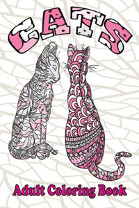 cats adult coloring book