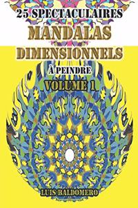 25 spectaculaires mandalas dimensionnels à peindre VOLUME 1