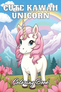 Cute Kawaii Unicorn Coloring Book